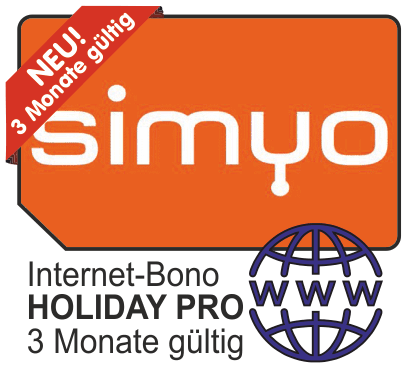 SIMYO (ES) Internet-Bono HOLIDAY PRO aufladen